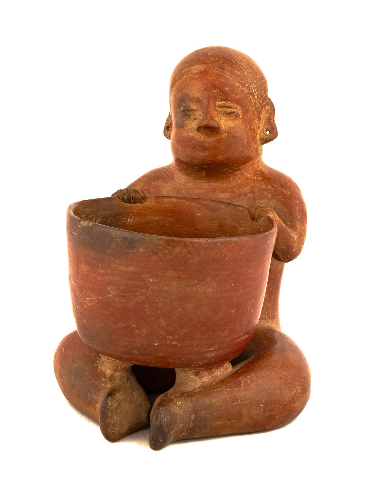 Pre Colombian Modeled Redware Effigy (1 of 3)