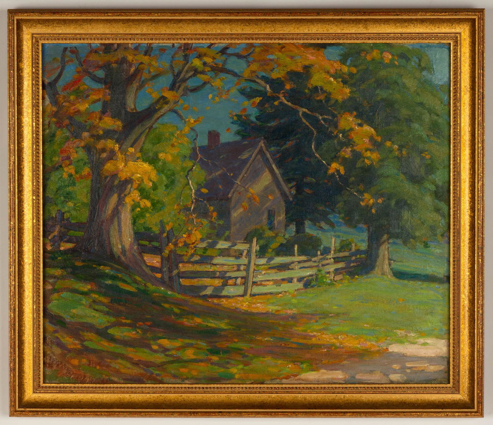Attributed to John J. Inglis, Fall Landscape with (1 of 2)