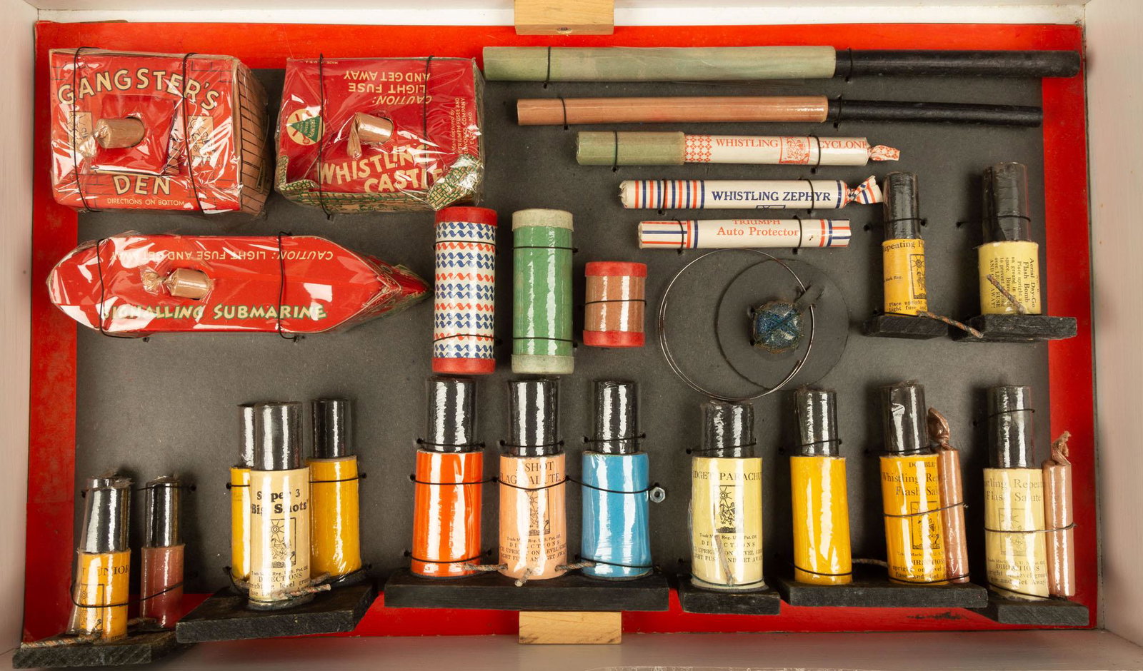 Vintage Salesman Sample Fireworks Board (1 of 1)