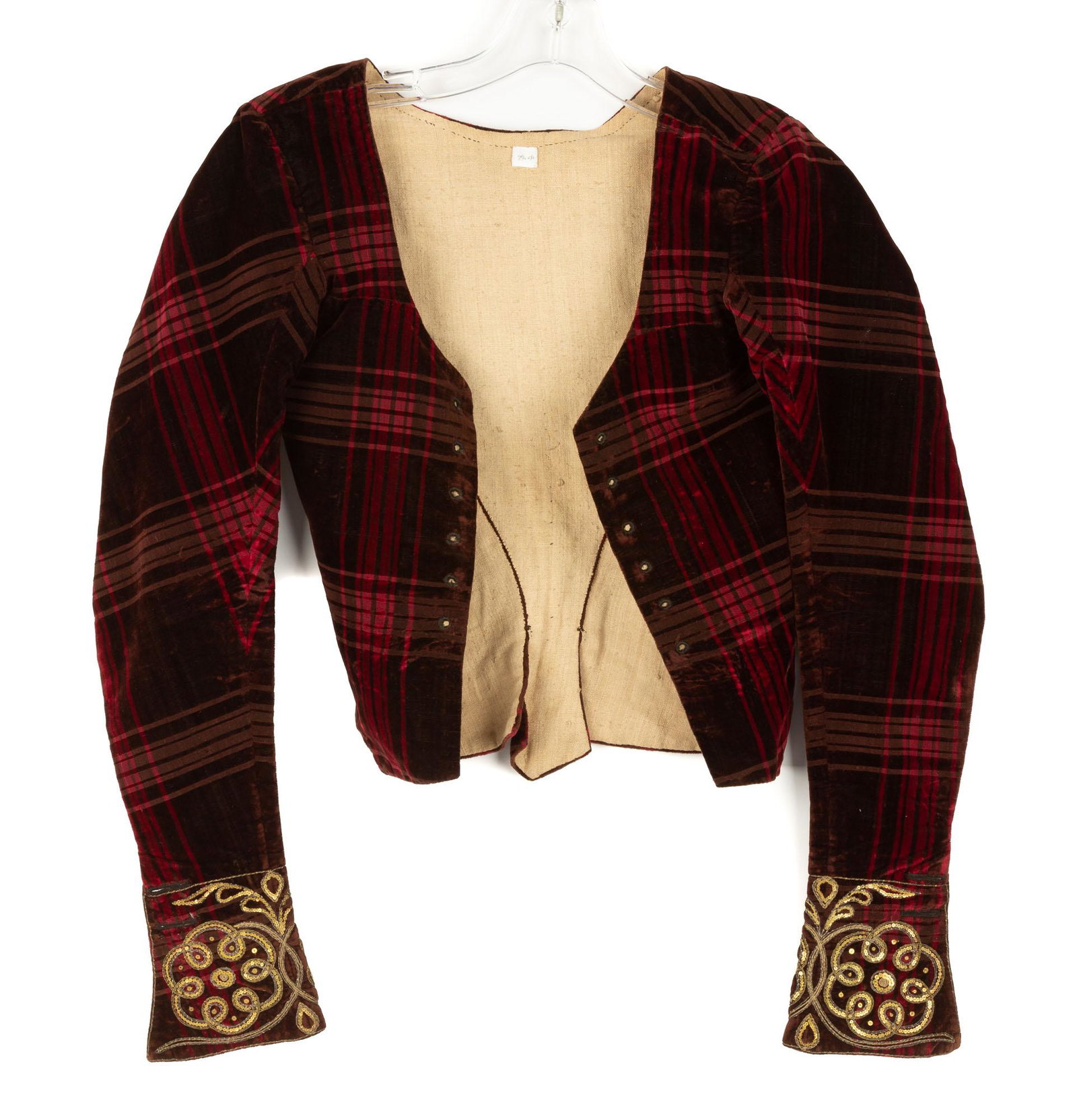 Woman's Velvet Plaid Jacket (1 of 2)