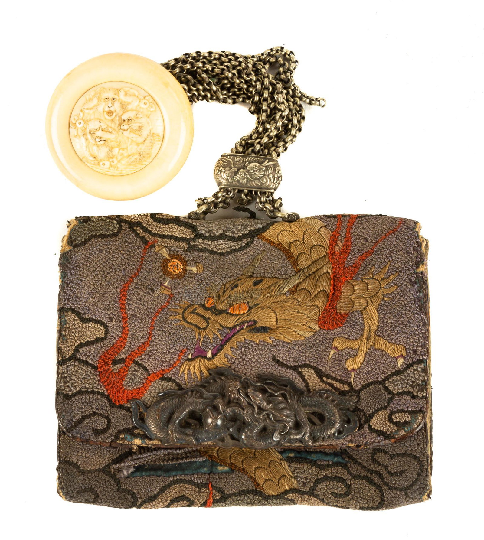 Chinese/Japanese Embroidered Purse (1 of 2)