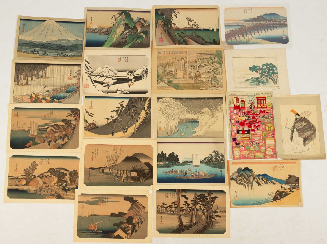 Group of Japanese Woodblock Prints (1 of 3)