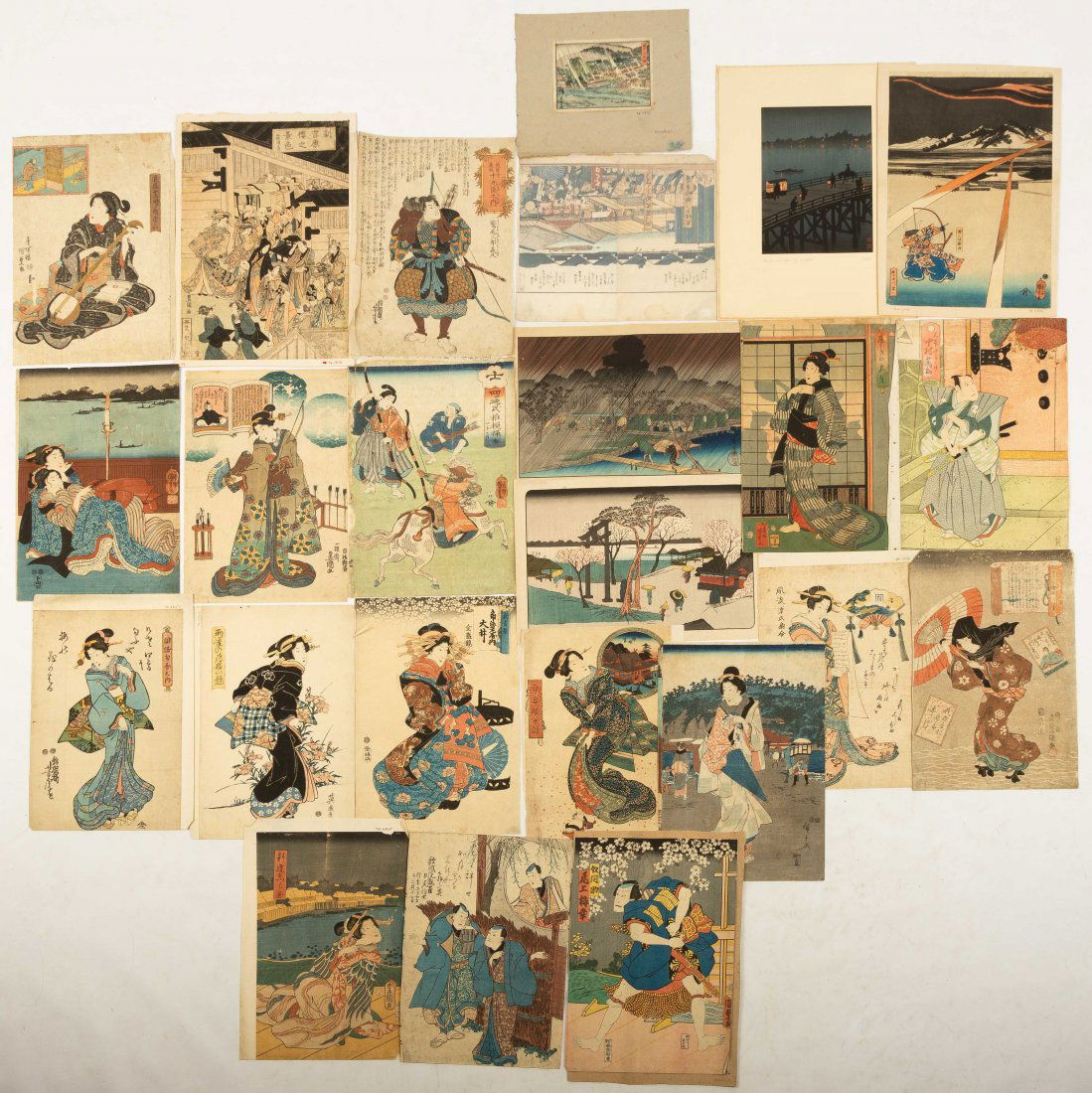 Group of Japanese Woodblock Prints (1 of 4)