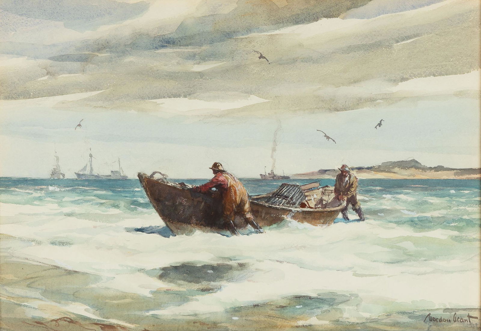 Gordon Hope Grant (1875-1962) Men Fishing (1 of 2)