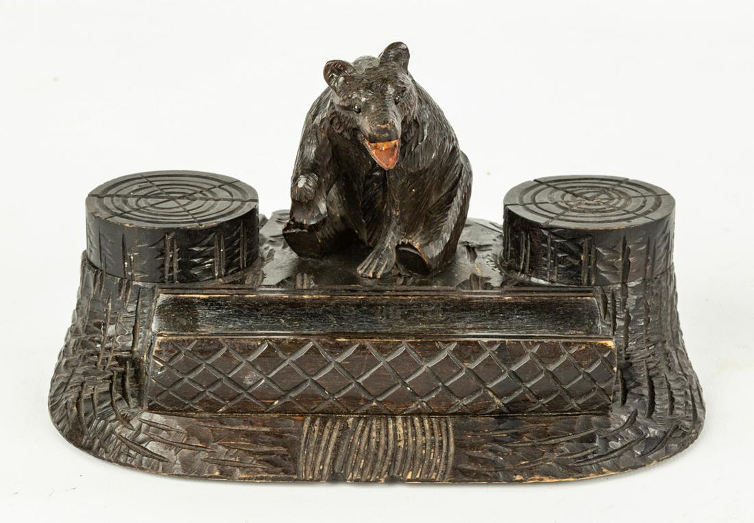 Carved Black Forest Desk Stand (1 of 1)