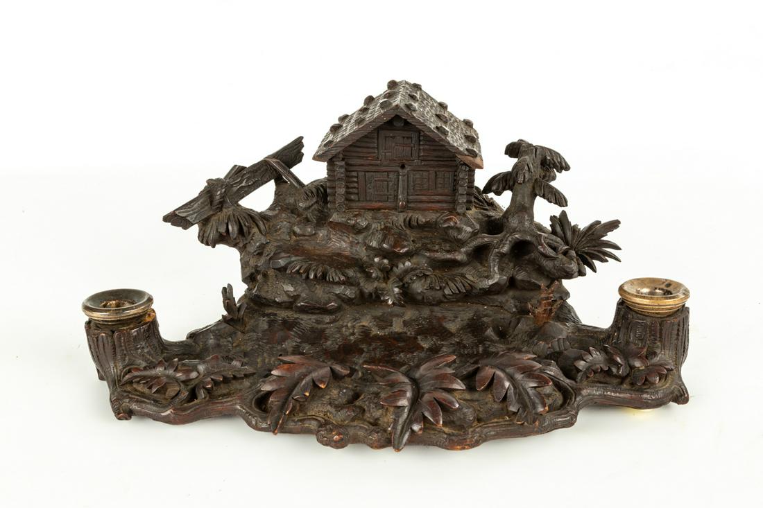 Carved Black Forest Desk Set (1 of 1)