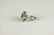 14K White Gold, Natural Emerald and Diamond Ring - 2