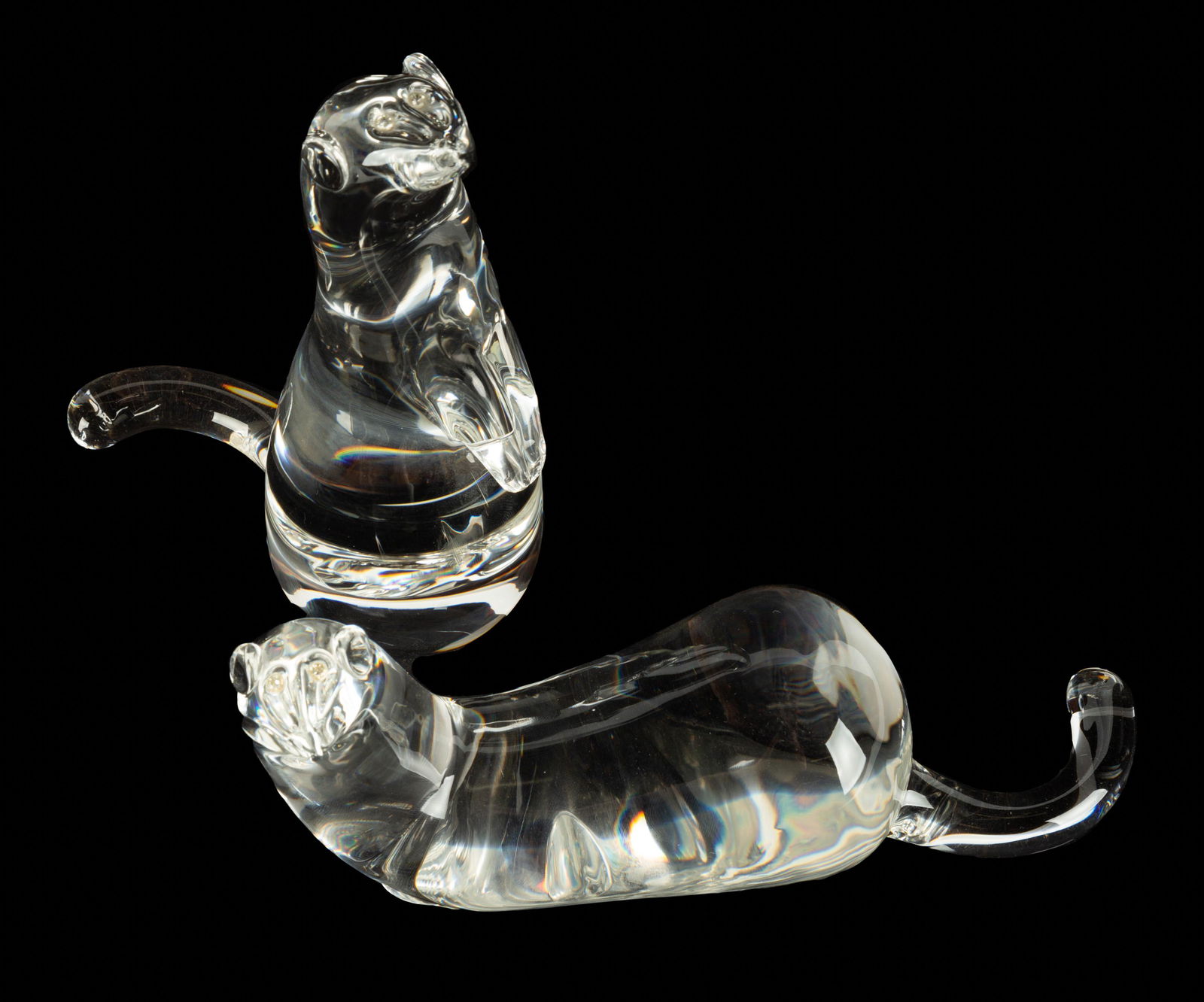 (2) Steuben Minks with Diamond Eyes (1 of 1)