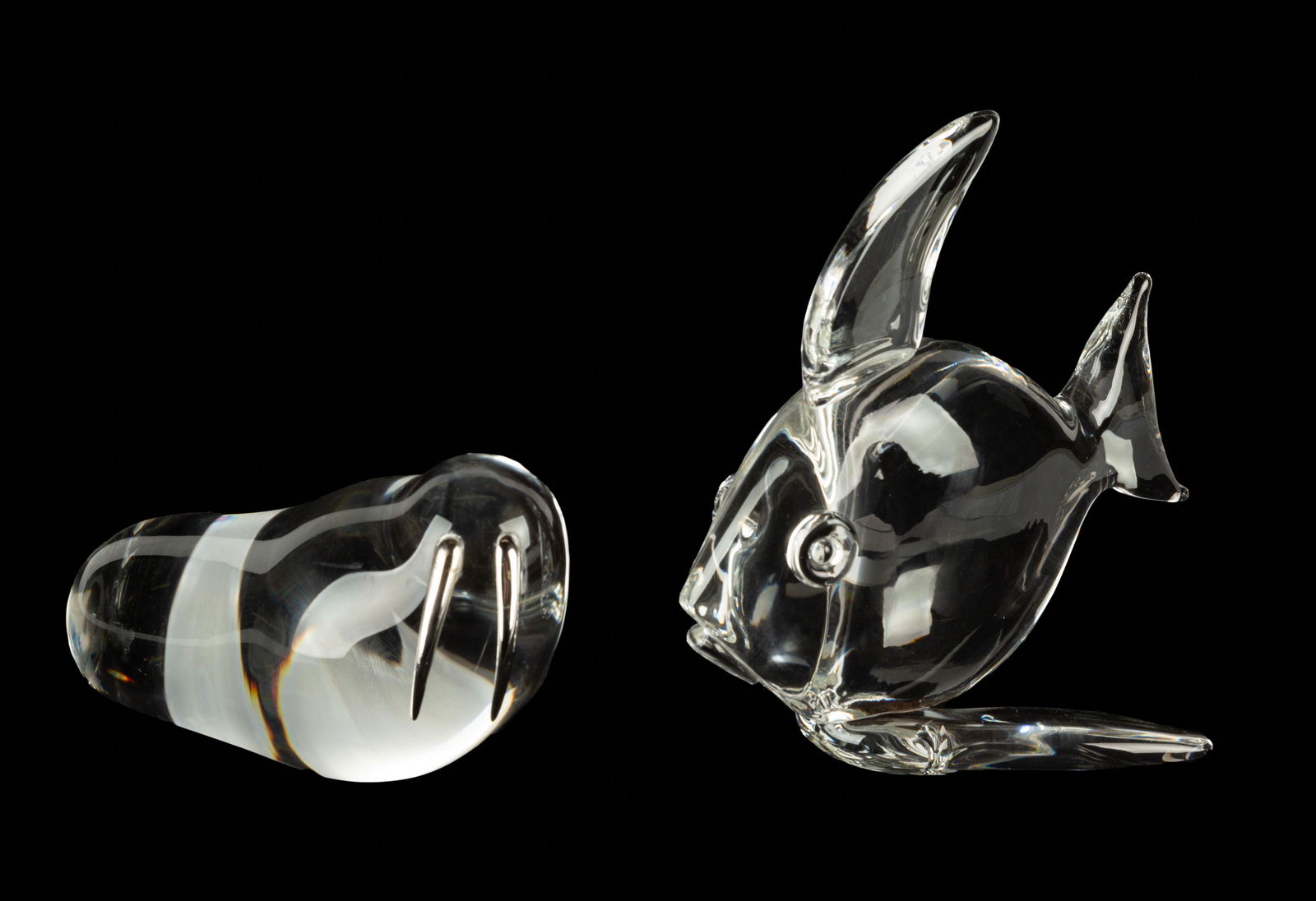 Steuben Large Tropical Fish & Walrus with Sterling (1 of 1)