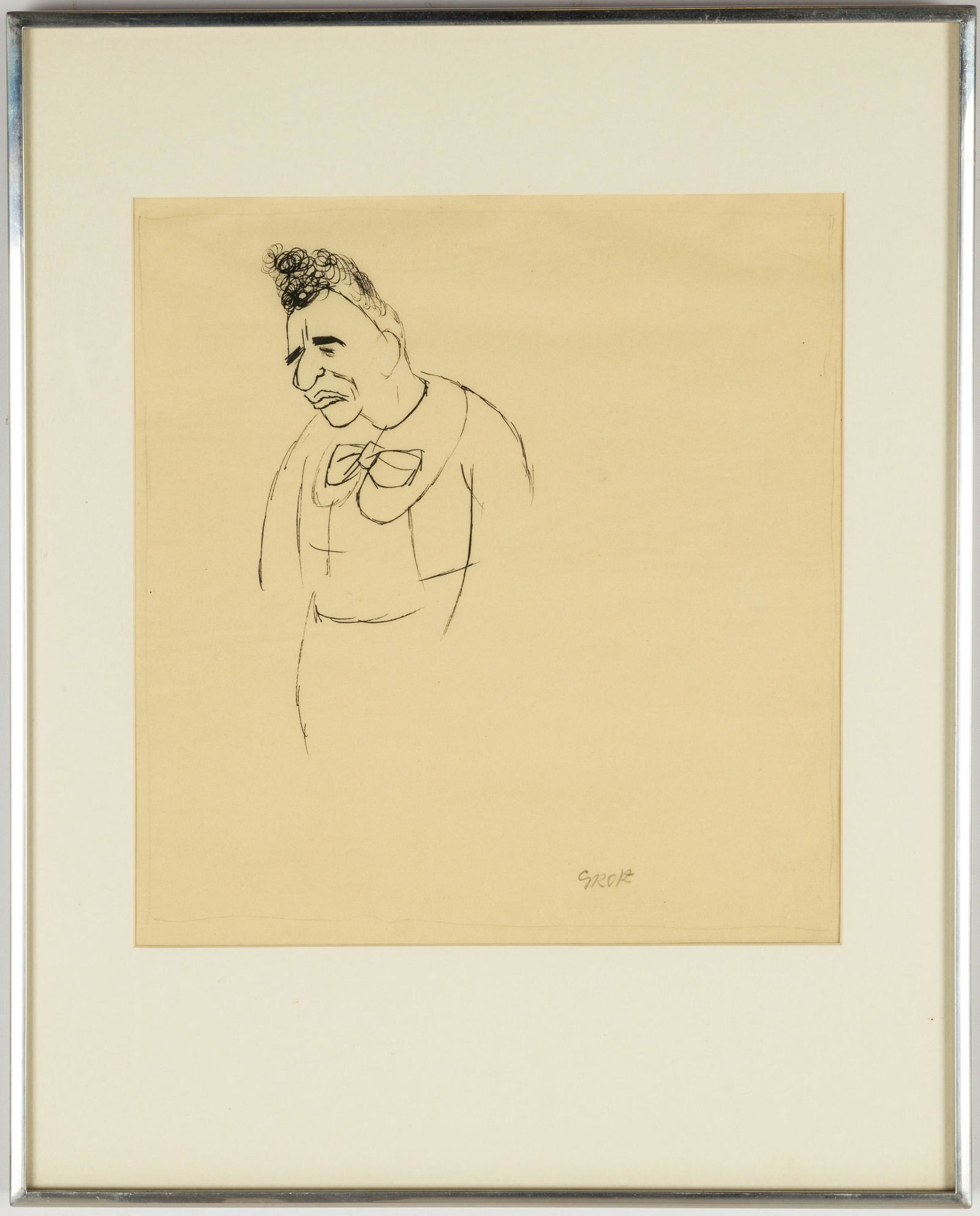 George Grosz (German, 1893-1959) "Sad Clown" (1 of 3)