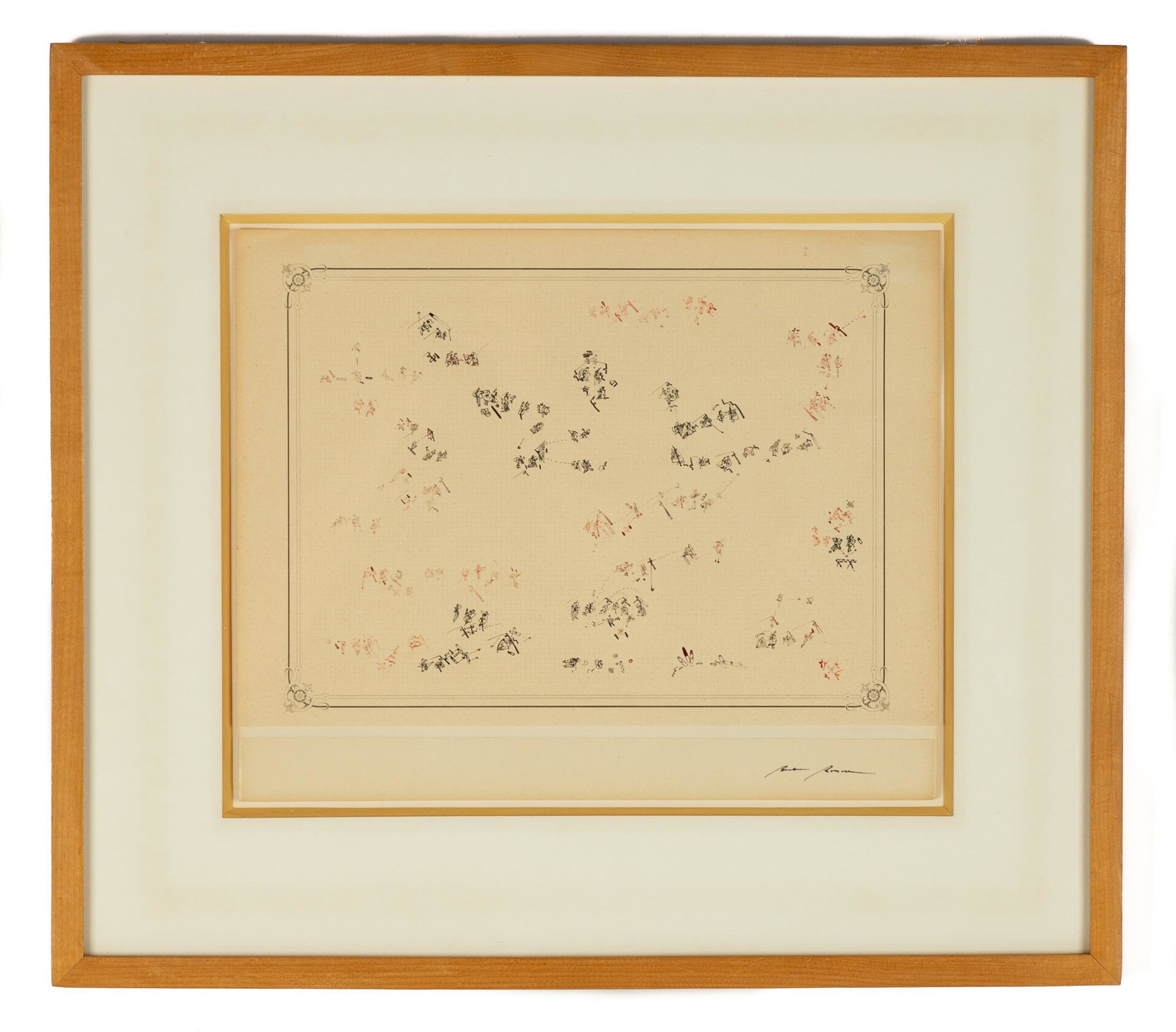 Benet Rossell (Spanish, 1937-2016) "Star Wars Pool": Benet Rossell (Spanish, 1937-2016) "Star Wars Pool" 1978. ink on paper. signed (lower right). 11 x 13 1/2 in. Martha Jackson Gallery, New York, New York. Anderson Gallery, Buffalo, New York.