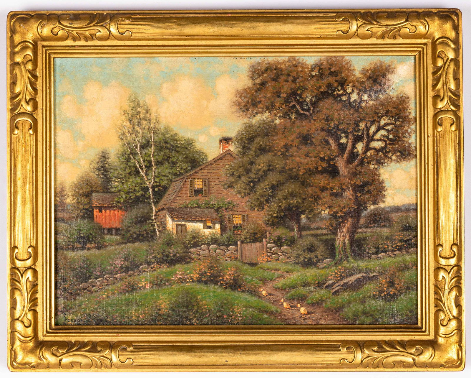 George W. Drew (American, 1875 - 1968)  Cottage Scene (1 of 2)