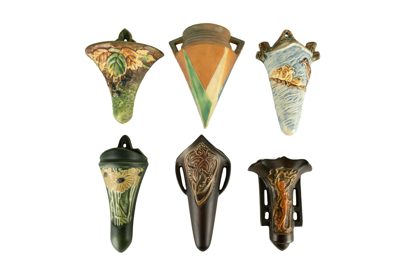 (6) Roseville and Weller Art Pottery (1 of 2)