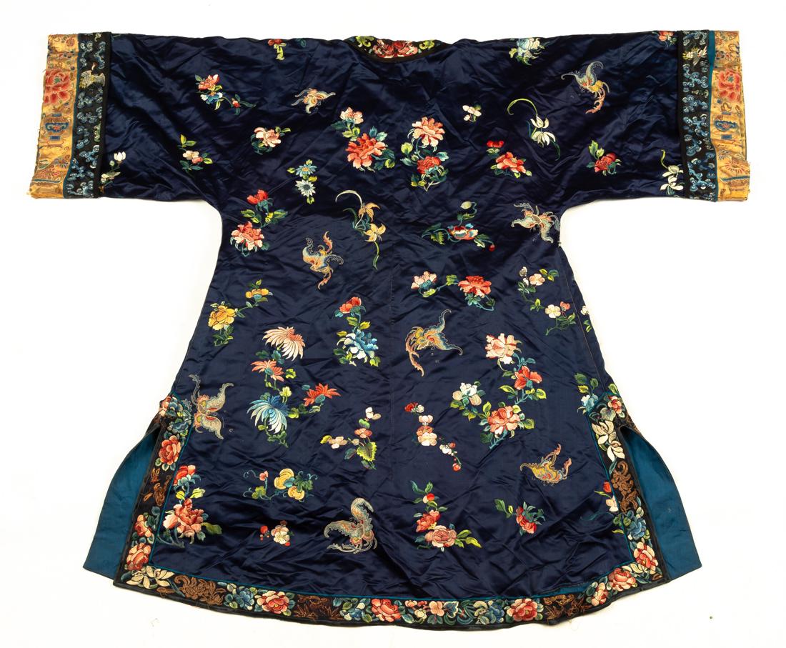 Chinese Ladies Informal Robe: Chinese Ladies Informal Robe Decorated with flowers and urns. 43 x 53 in. John Jay Abbott (1871-1942). Thence by descent, the Atwater family, Rochester, New York.