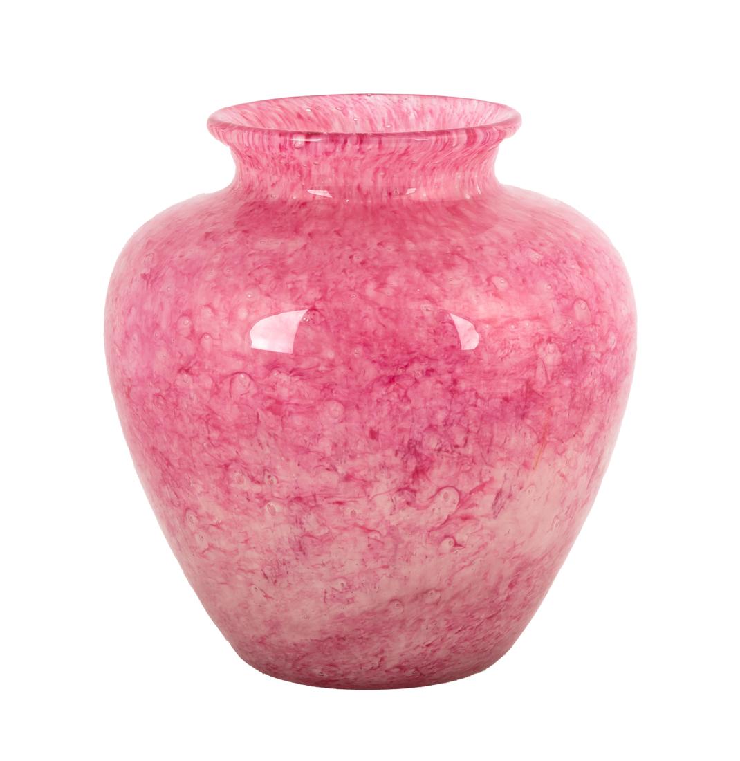 Steuben Pink Cluthra Vase (1 of 2)