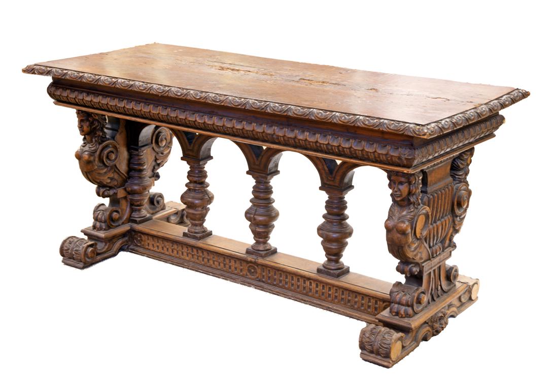 17th/18th Century Italian Figural Carved Walnut (1 of 4)