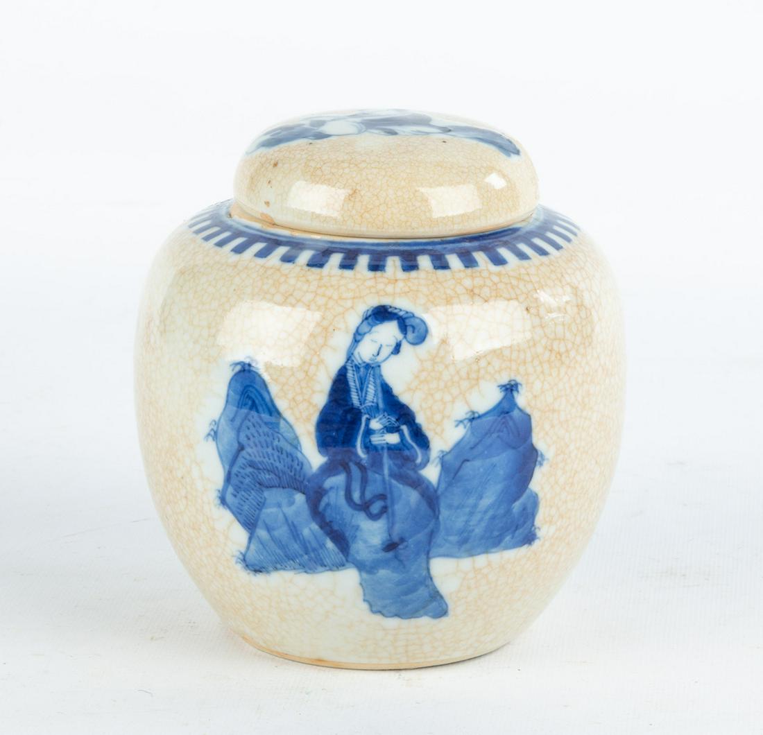 Chinese Porcelain Hand Painted Ginger Jar (1 of 2)