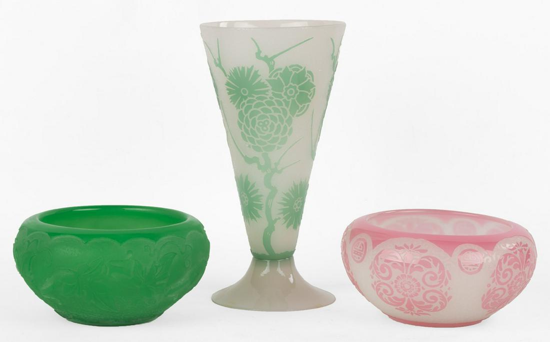 (3) Steuben Acid Cut-Back Pieces (1 of 1)