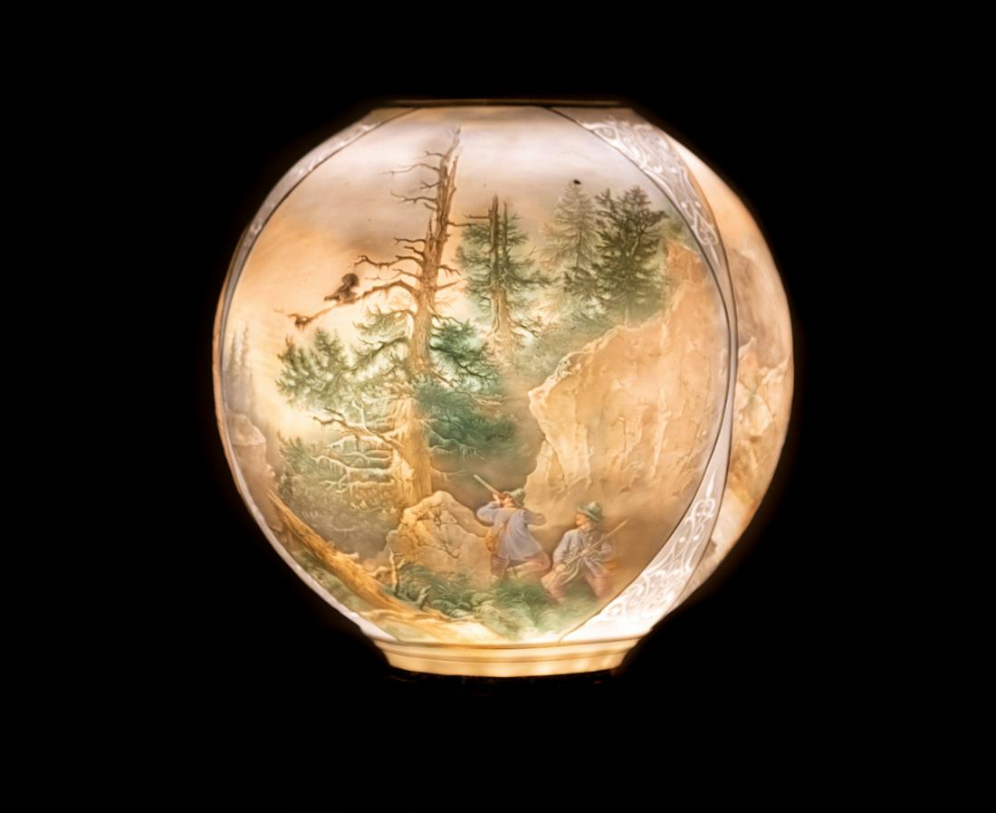 Rare Porcelain Lithophane Lamp Shade (1 of 4)