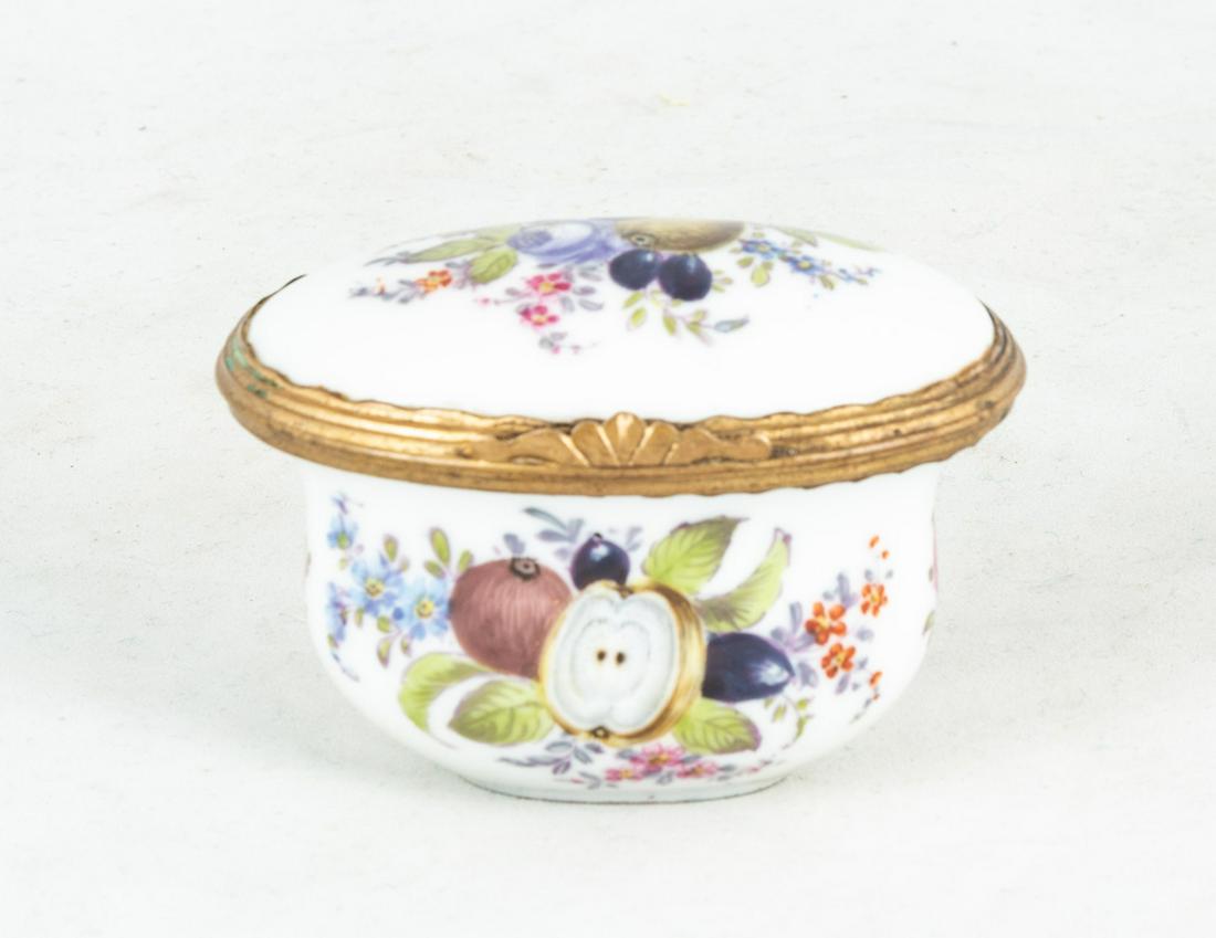 Porcelain & Brass Mounted Hand Painted Box (1 of 6)
