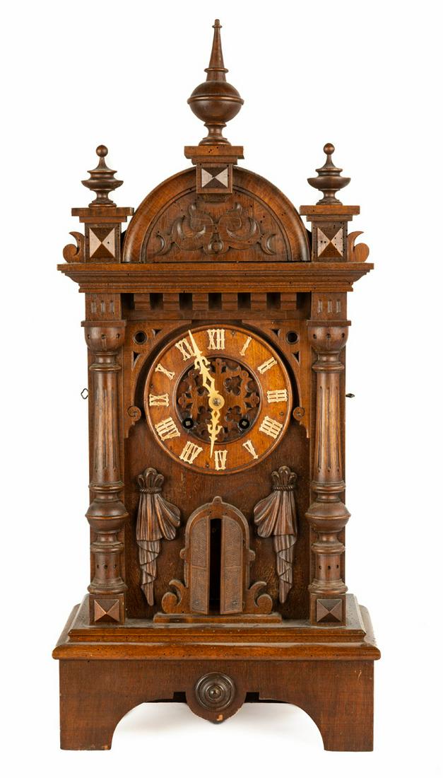German Trumpeter Shelf Clock (1 of 6)