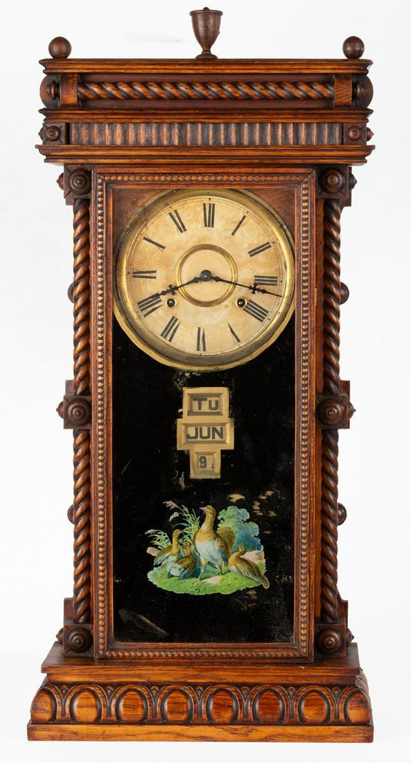William L. Gilbert Elberon Calendar Clock (1 of 2)