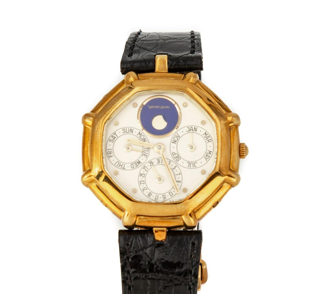 18K Gold Gerald Genta Perpetual Calendar Wristwatch (1 of 9)