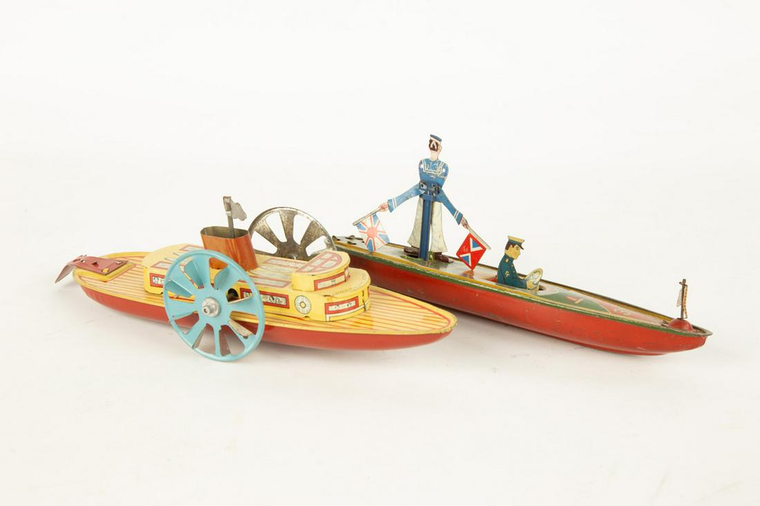 American & English Tin Plate Boat Toys (1 of 1)