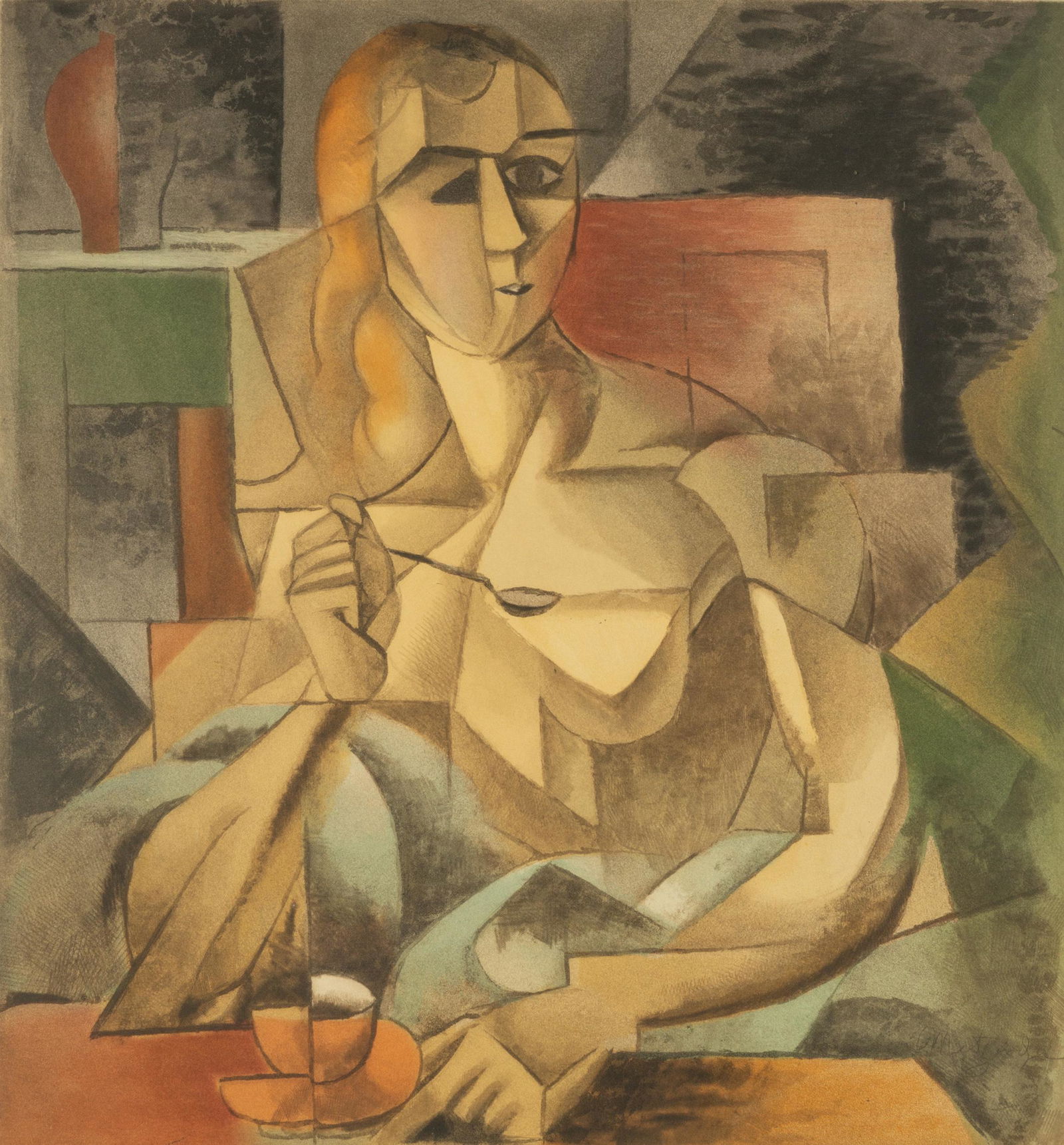 Jacques Villon after Jean Metzinger "La Tasse de The" (1 of 4)