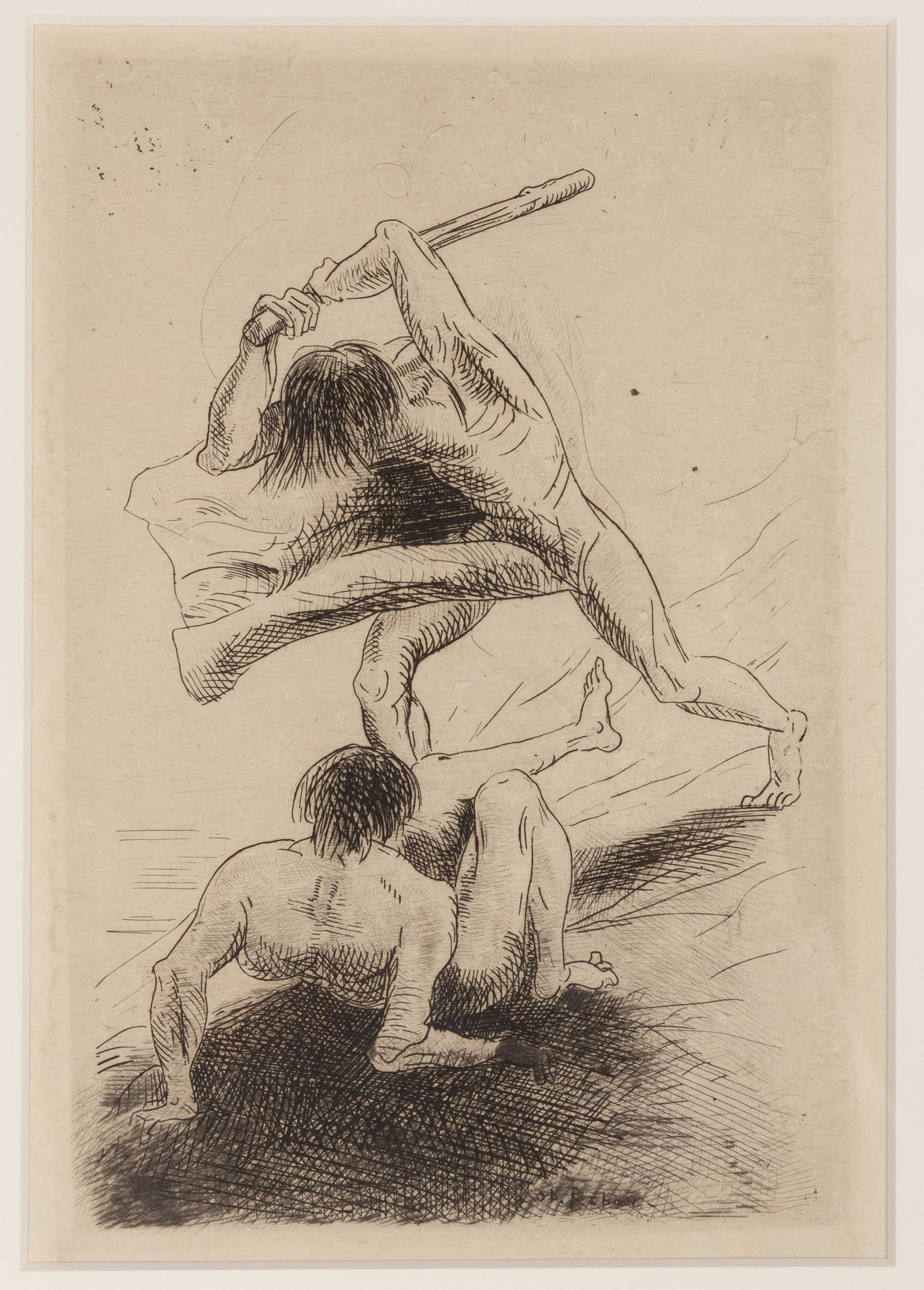 Odilon Redon (French, 1840-1916) Cain and Abel (1 of 3)