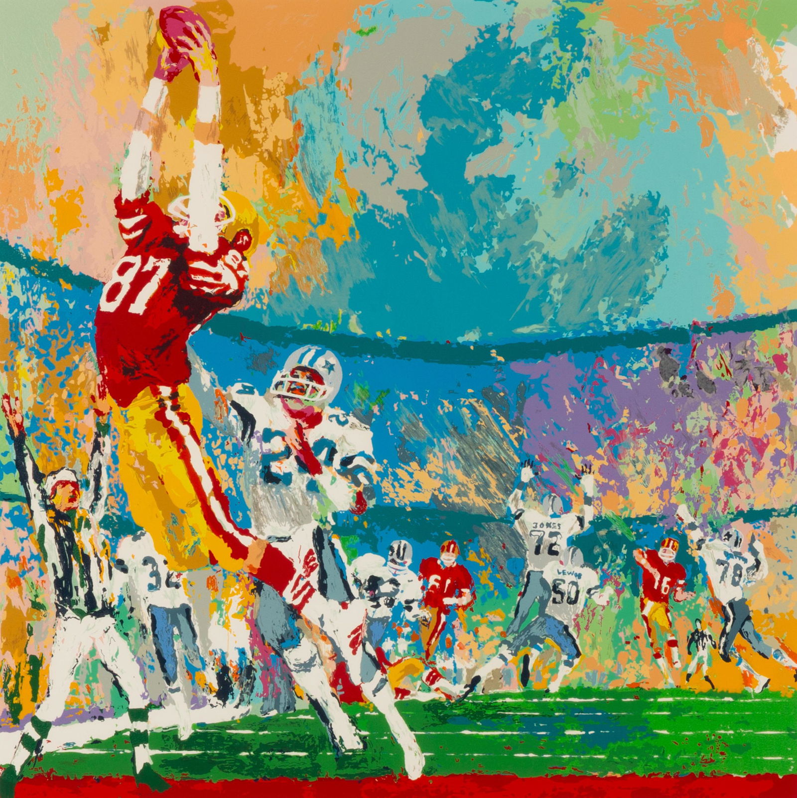 Leroy Neiman (American, 1921 - 2012) "The Catch" (1 of 2)