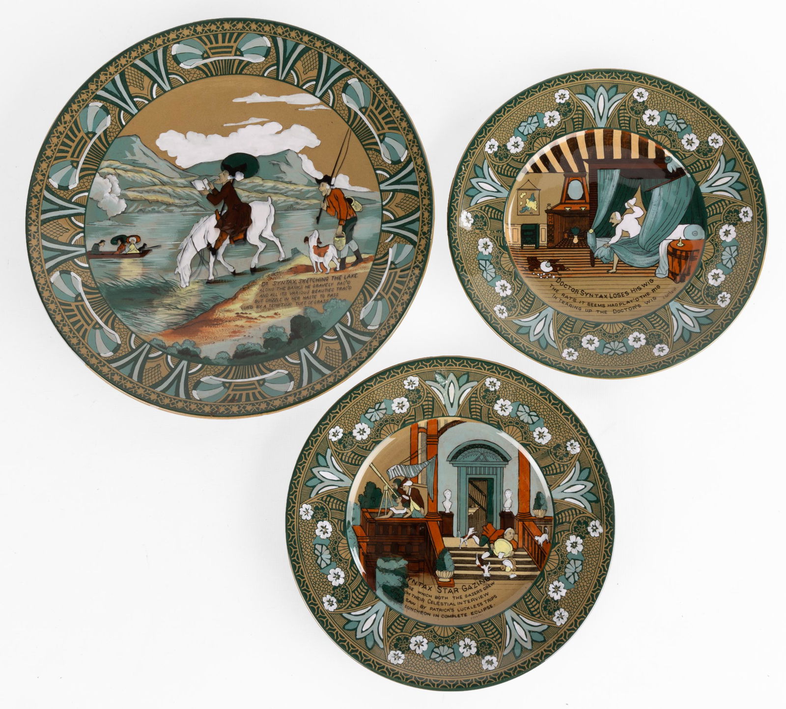 (3) Emerald Deldare Plates (1 of 2)