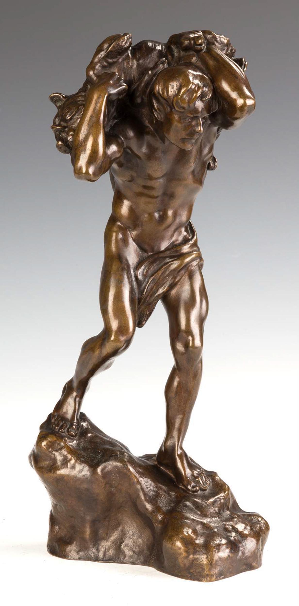 Robert Weigl (Austrian, 1851-1902) Bronze Hunter with (1 of 2)