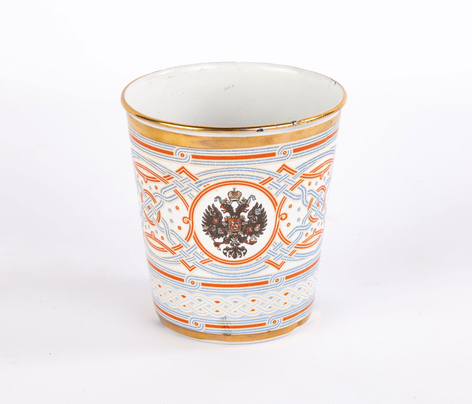 Russian Porcelain Enameled Beaker (1 of 2)