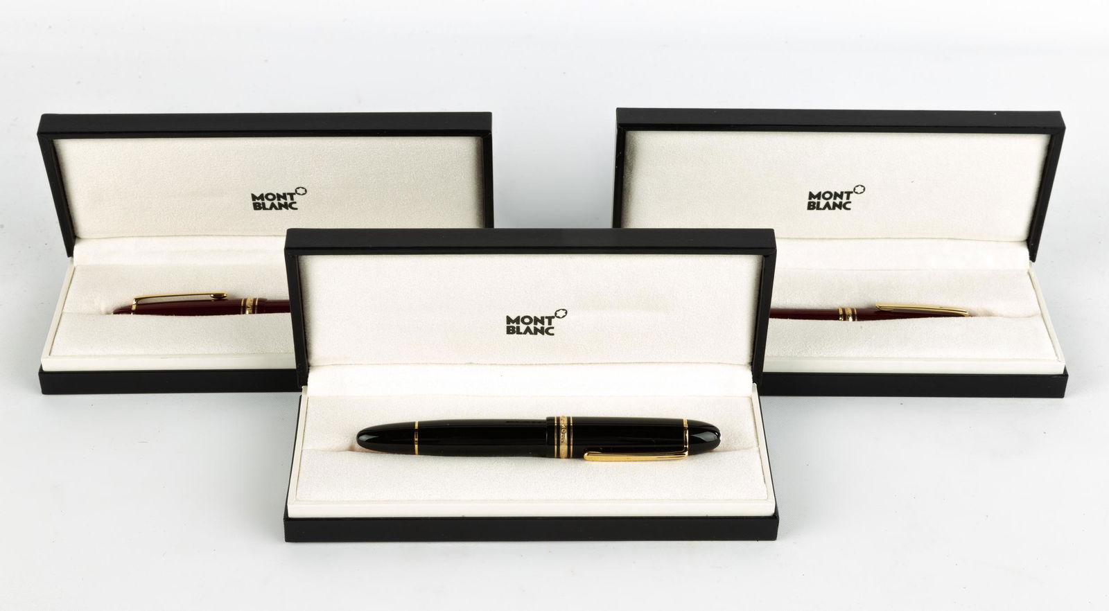 Mont Blanc Burgundy Ball Point Pens & Mont Blanc (1 of 4)