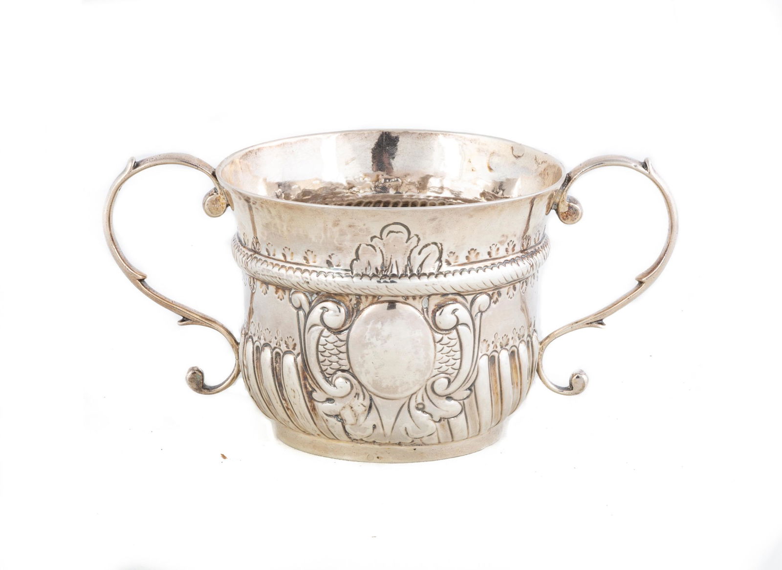 English Sterling Silver Caudle Cup (1 of 2)