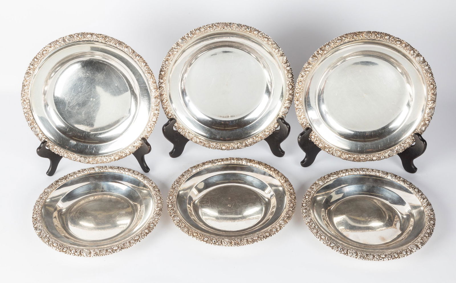 (6) Francois Levrat, Silver Plated Serving Plates (1 of 1)