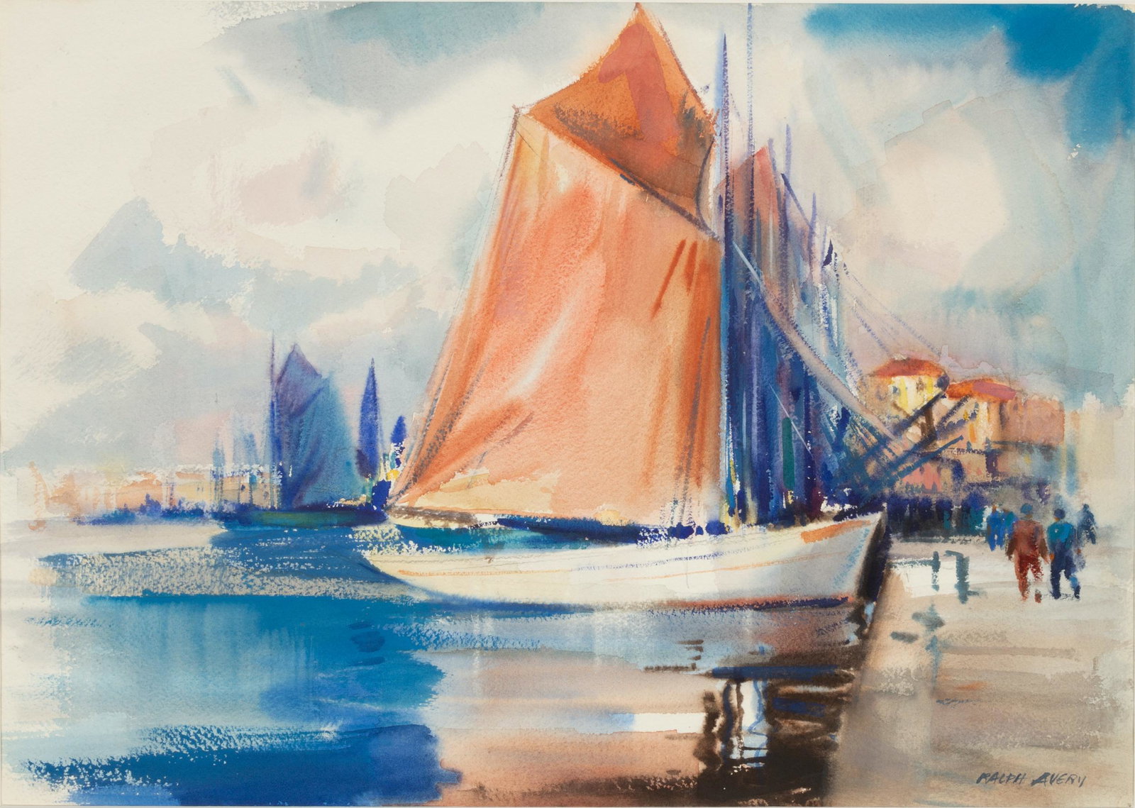 Ralph Avery (American, 1906-1976) Sailboats (1 of 3)
