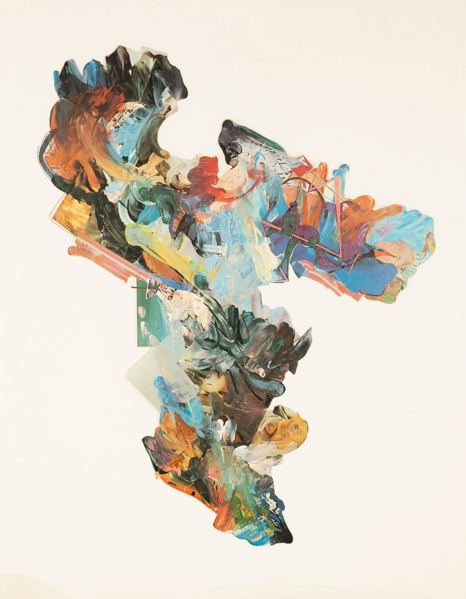 Charles Clough (American, b. 1951) "Angel No. 1": Charles Clough (American, b. 1951) "Angel No. 1" 1979. Oil enamel on paper. 24 x 18 1/2 in. Framed dimensions: 28 x 22 1/4 in. Documents: Original invoice dated December 23, 1980. Nina Freudenheim Gal