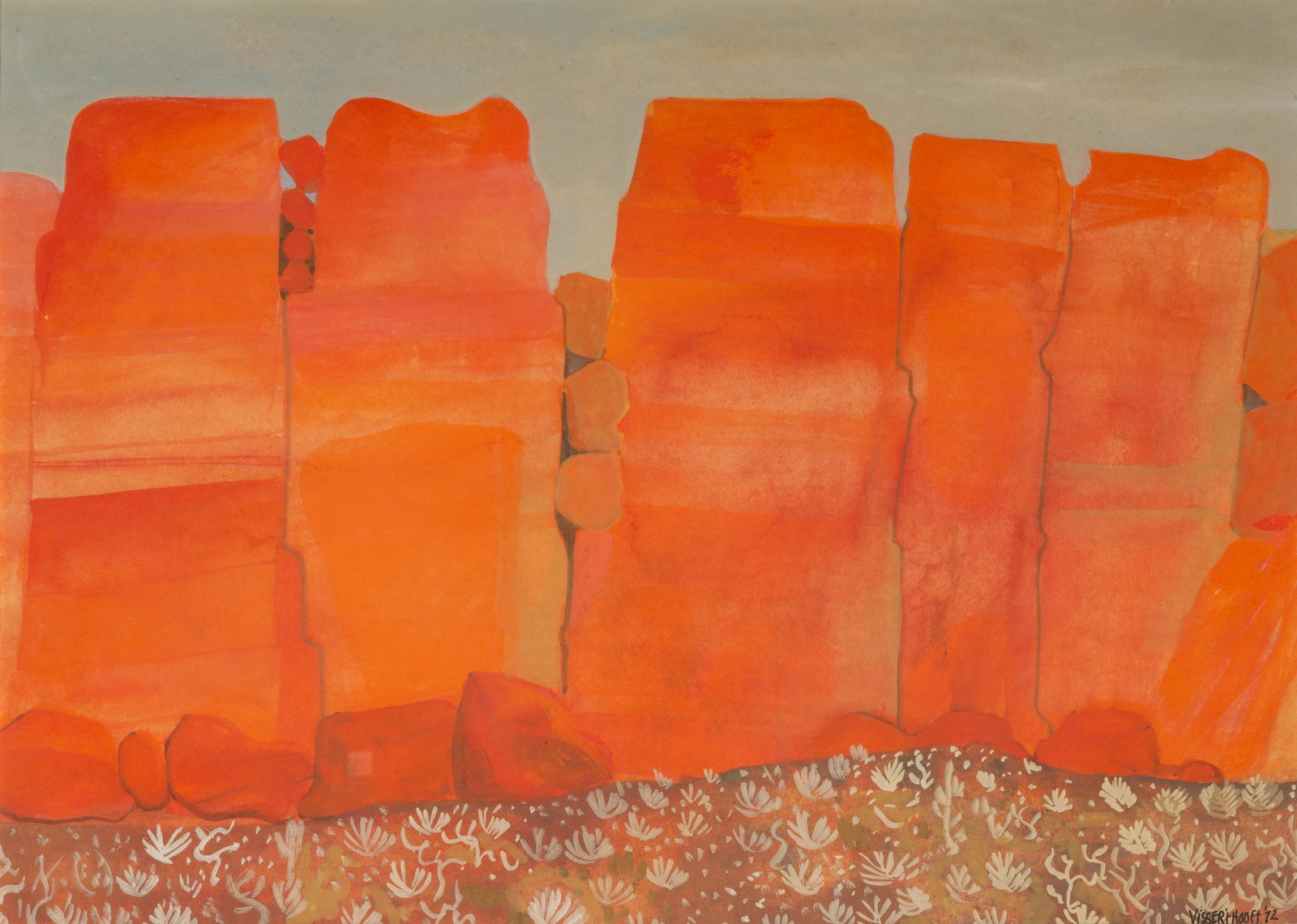 Martha Visser't Hooft (1906-1994)  "Painted Canyon" (1 of 2)