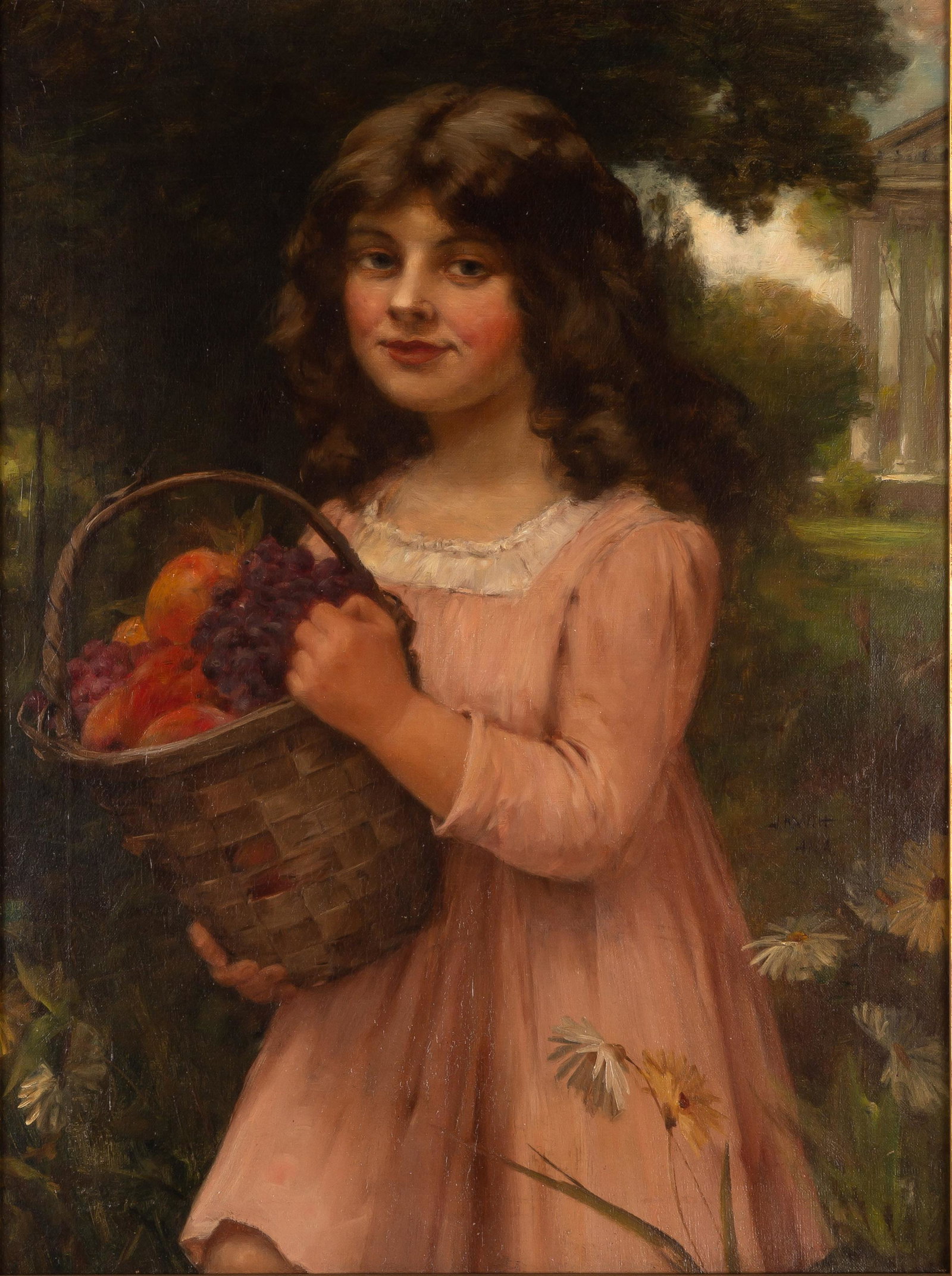John Harrison Witt (American, 1840-1901) Portrait of a: John Harrison Witt (American, 1840-1901) Portrait of a Young Girl Oil on canvas. Signed 'J. H. Witt, ANA' (middle right). 24 x 18 in. Framed 28 1/2 x 22 1/2 in. The estate of Mickey Sabety, Oceanside,