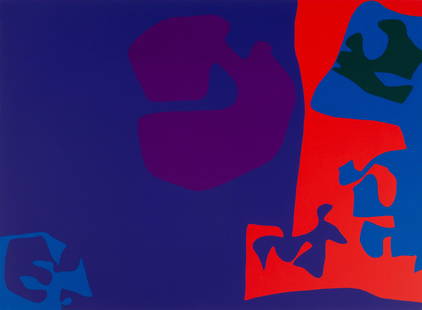 Patrick Heron (British, 1920-1999) "January 1973 : 18": Patrick Heron (British, 1920-1999) "January 1973 : 18" 1973. Screenprint on paper. Signed 'Patrick Heron' (lower right) and numbered edition 3/72. 27 1/4 x 36 in. Property of The Everson Museum, sold