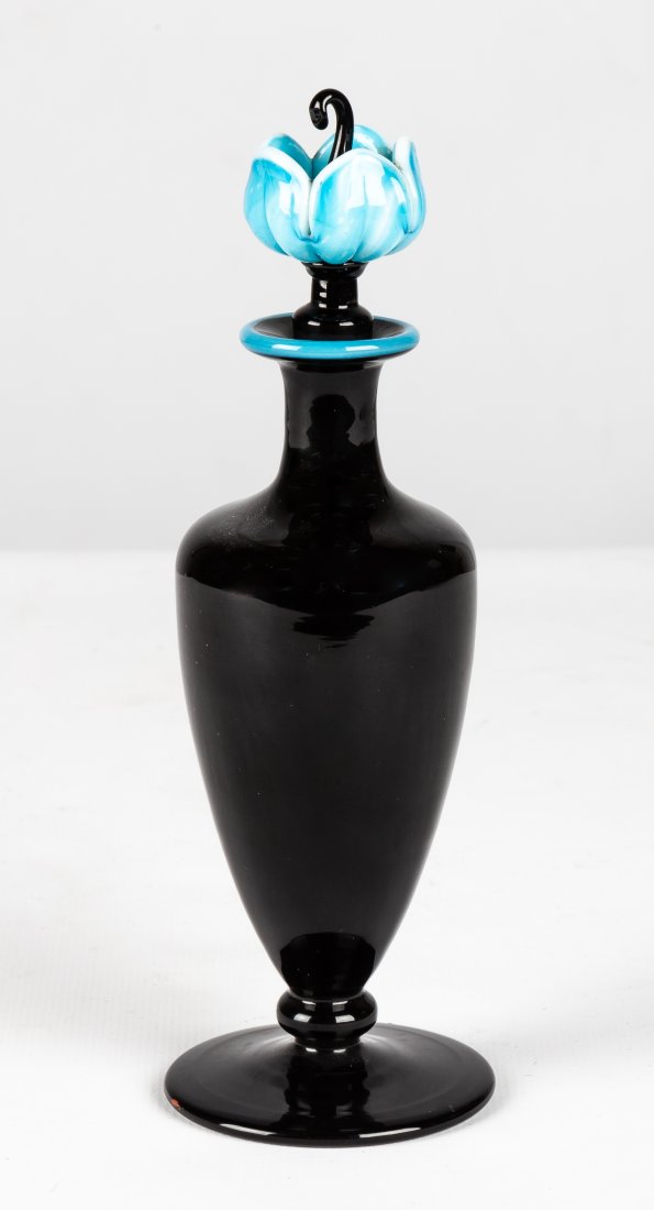 Steuben Mirror Black Floral Form Perfume (1 of 4)