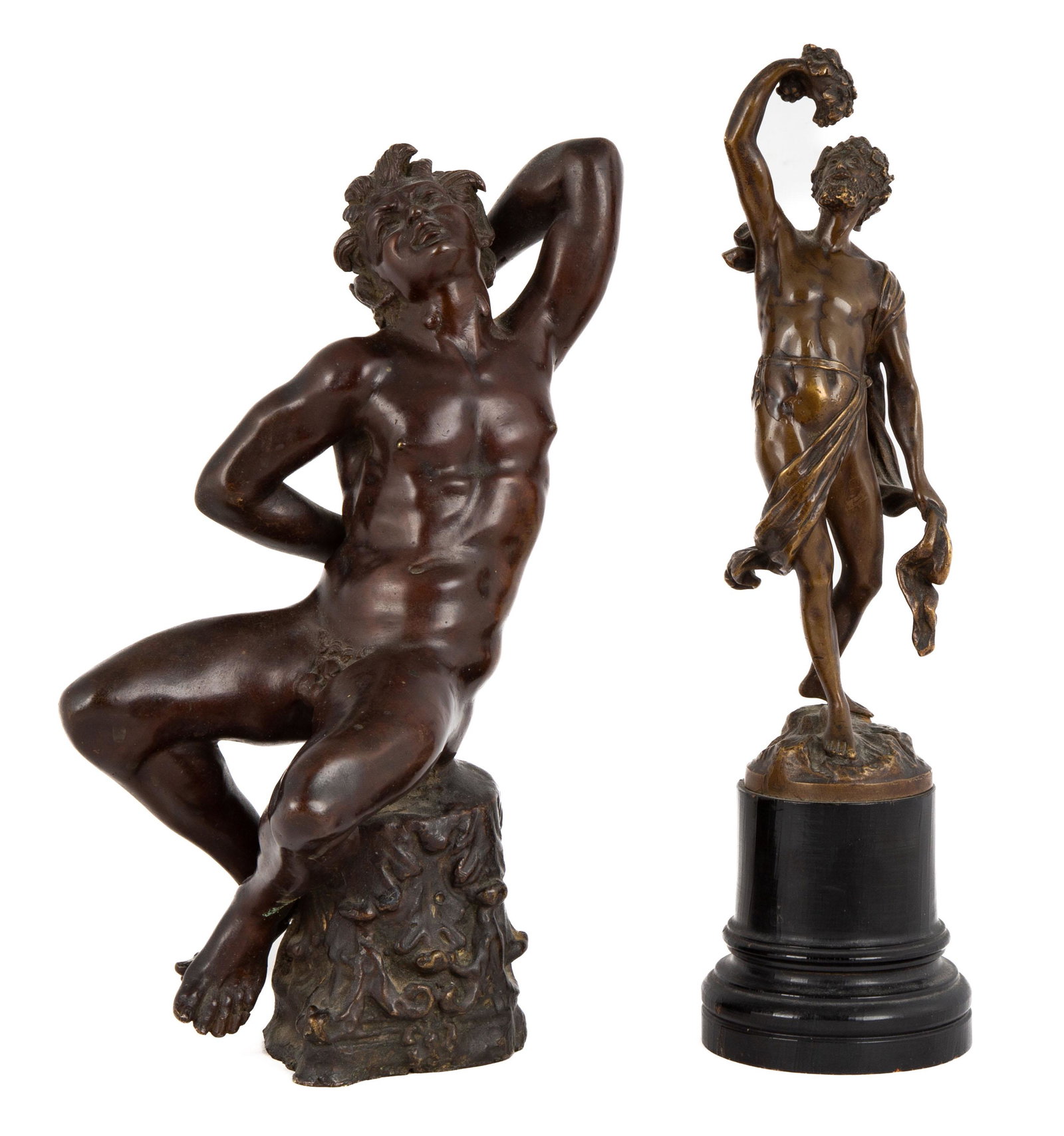 (2) Bronze Sculptures of Bacchus and Faun (1 of 1)