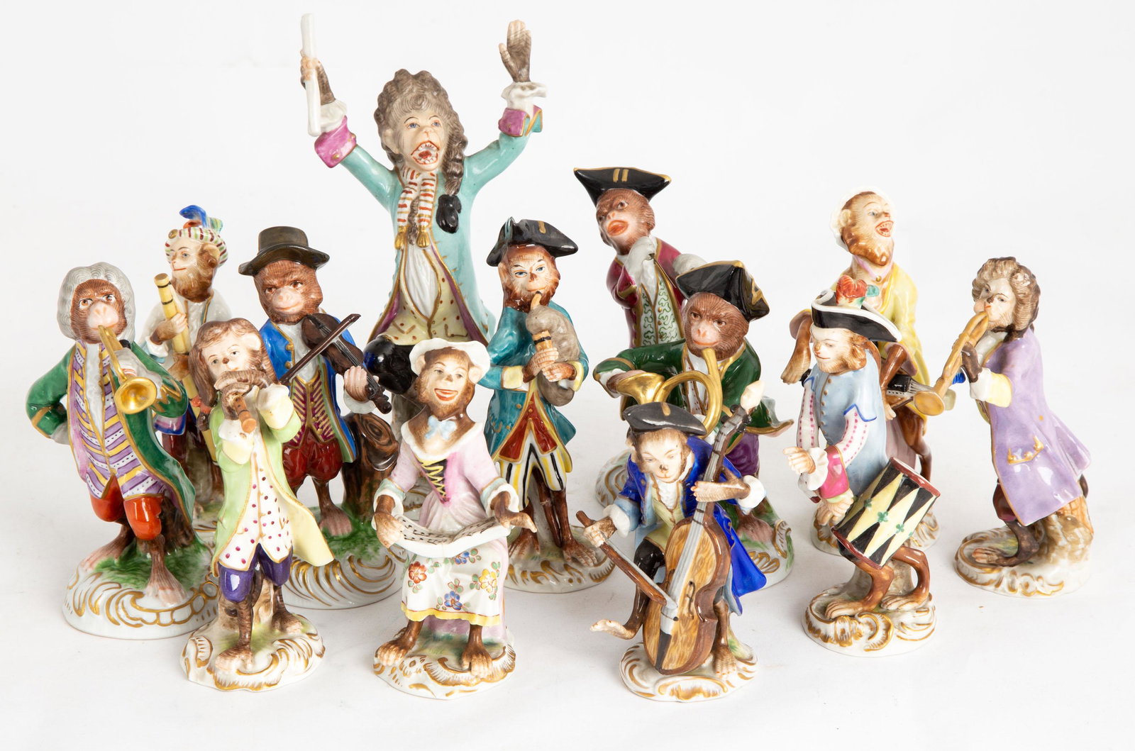 Dresden Porcelain Monkey Band (1 of 2)