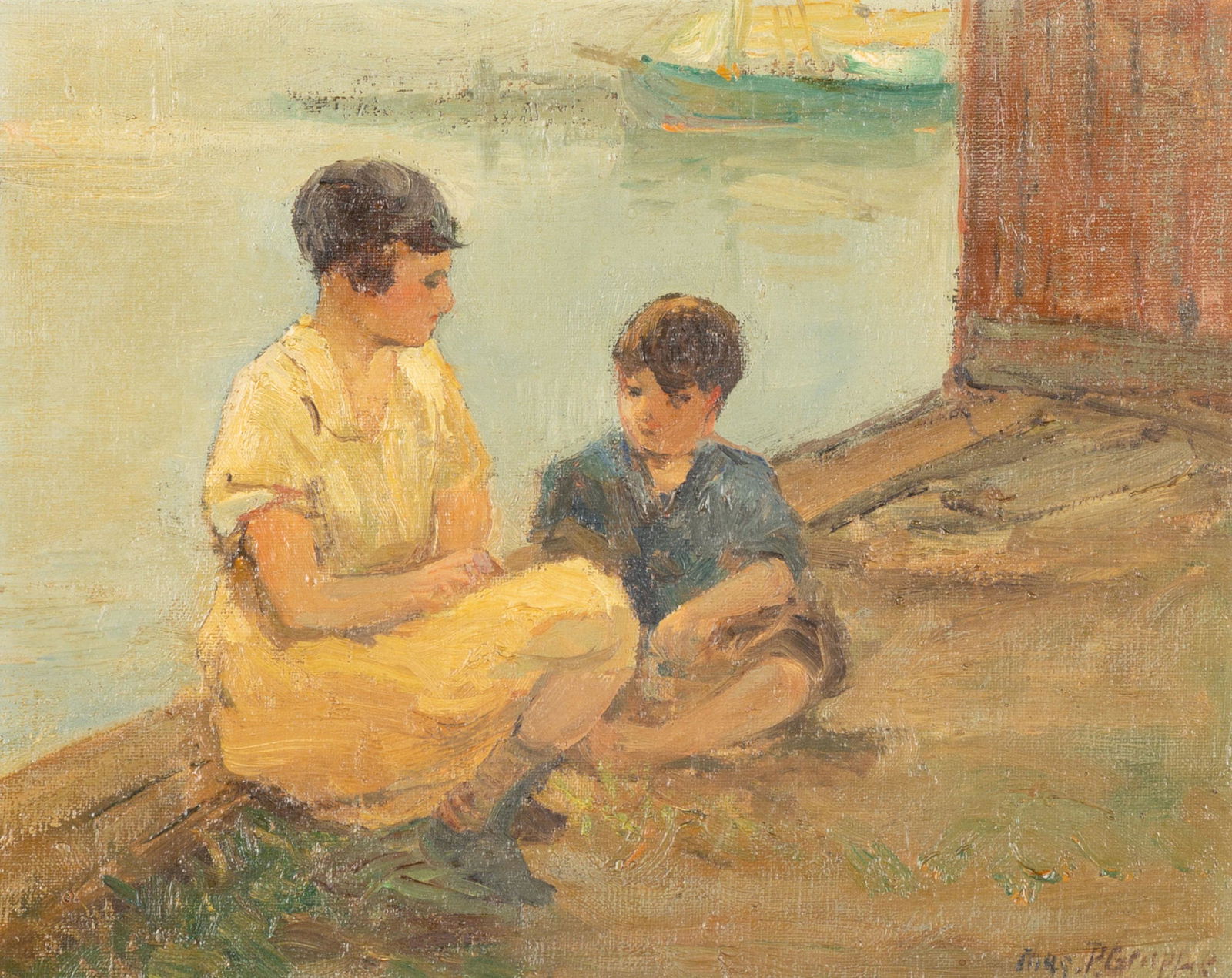 Charles Gruppe (American, 1860-1940) Gloucester, Massachusetts (1 of 4)