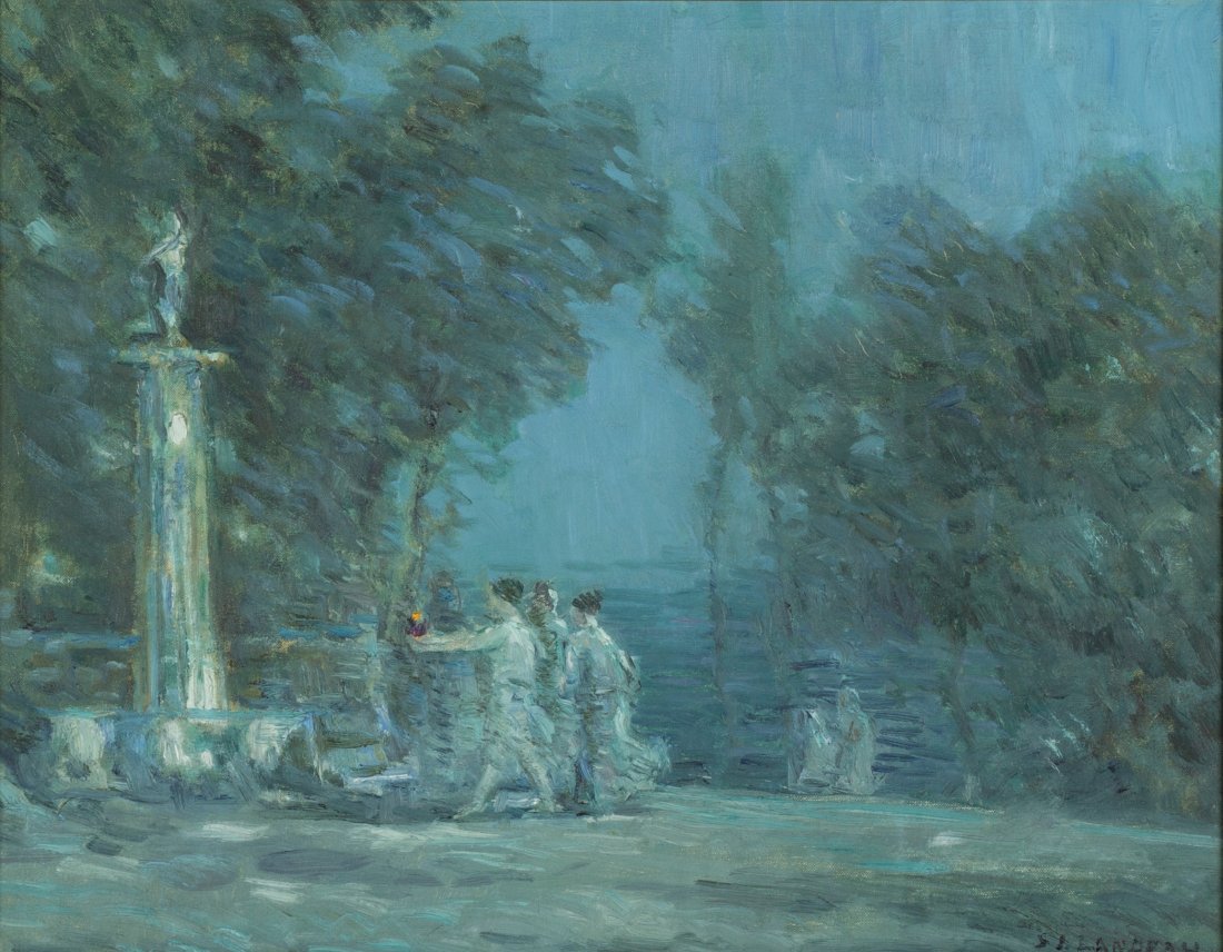 Sandor Leopold Landeau (Hungarian-American, 1864-1924) Evening Scene (1 of 4)