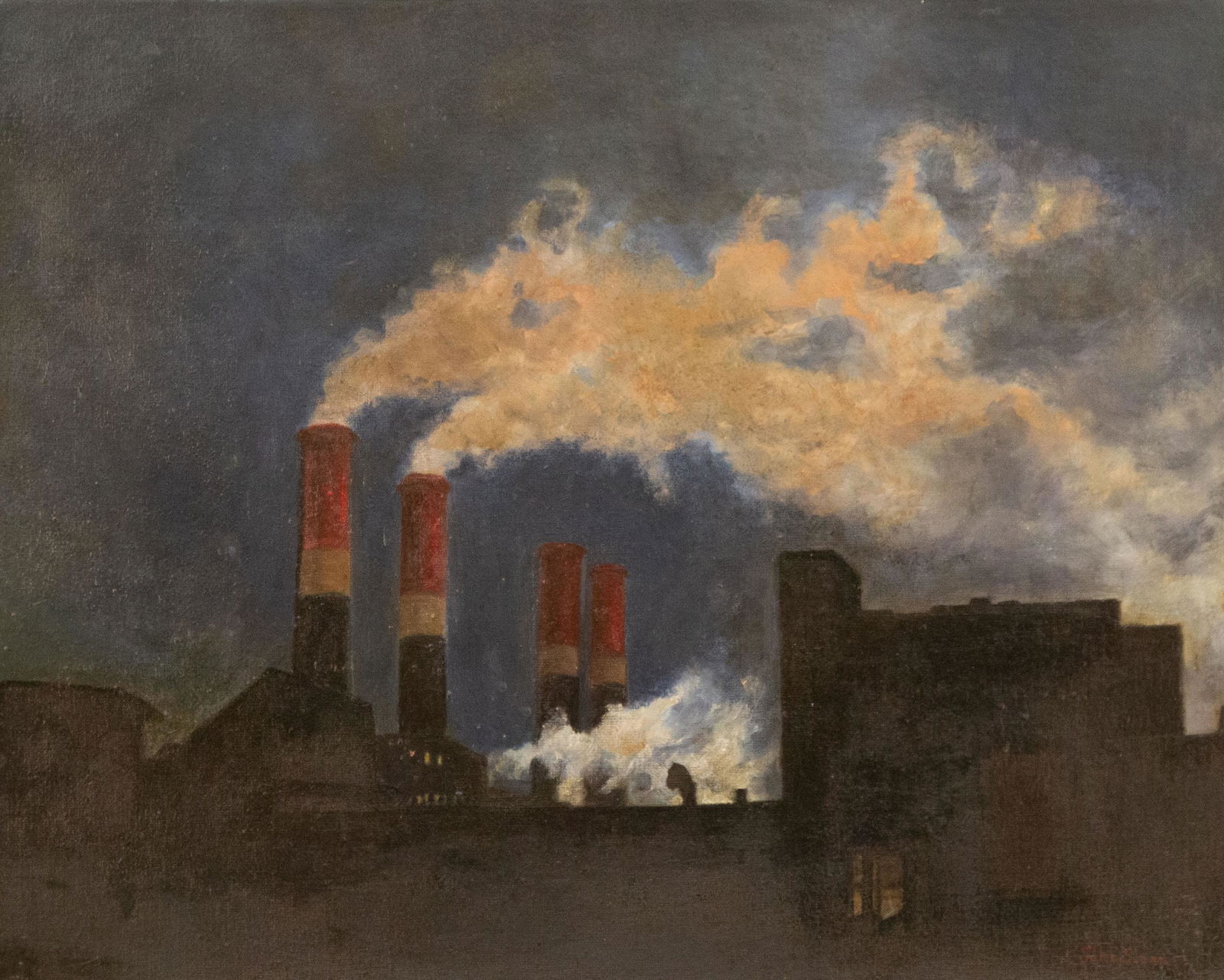 Attributed John Sloan (American, 1871-1951) "Smokestacks, New York" (1 of 6)