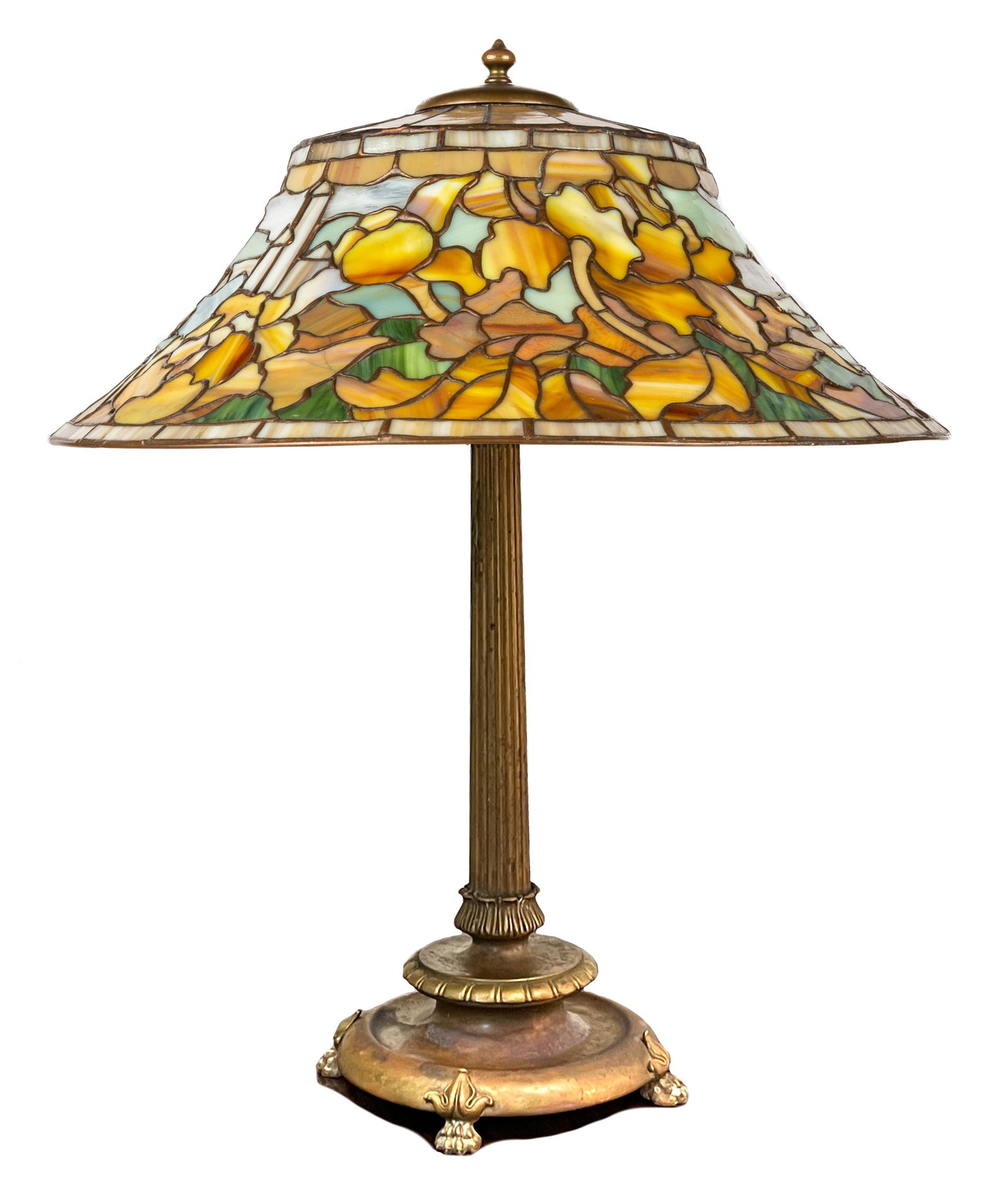 Extremely Rare Duffner & Kimberly Castle Leaded Glass Lamp (1 of 7)