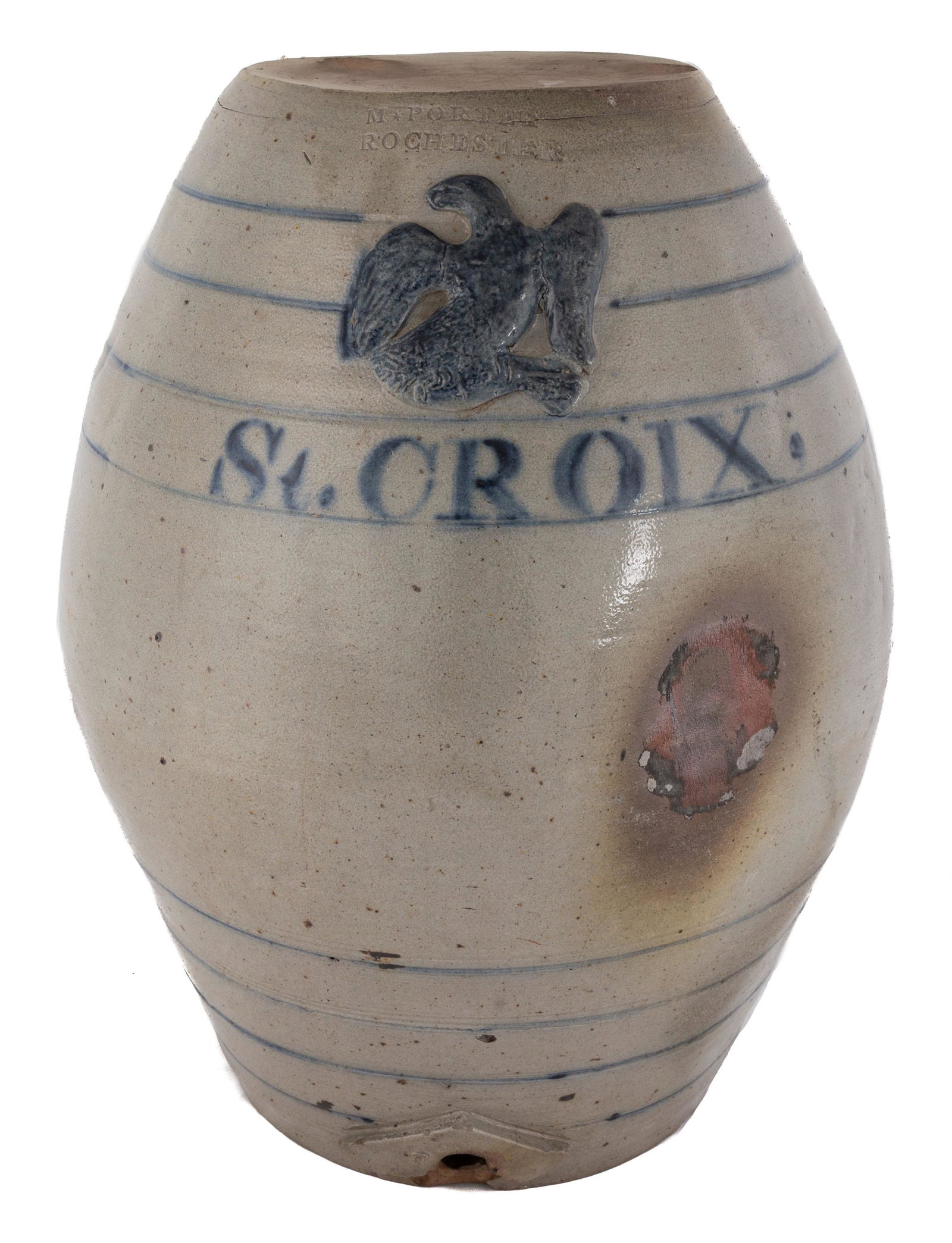 Rare M. Porter, Rochester, NY Stoneware Water Cooler (1 of 9)